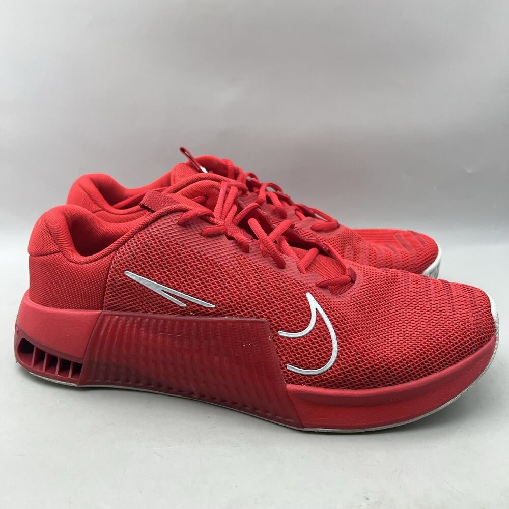 Nike Metcon 9 Training Shoes Men Size 14 Red Mesh Comfort Gym Lifting Sneakers